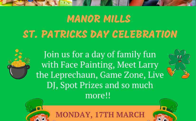 Join us on St. Patricks Day for FREE Family Fun from 11am to 2pm